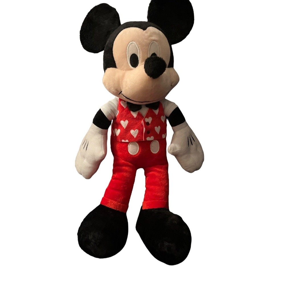 Disney Mickey Mouse Plush 18” Valentine Love Hearts Gift❤️